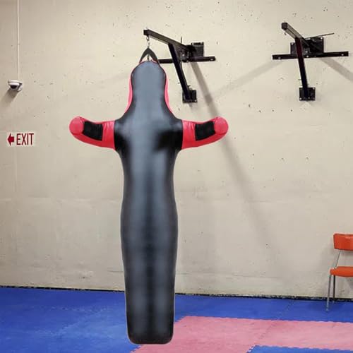 Wrestling Dummy Bag Unfilled Training Practice Cover PU Leather Grappling MMA Boxing Karate Judo Kickboxing- 130cm