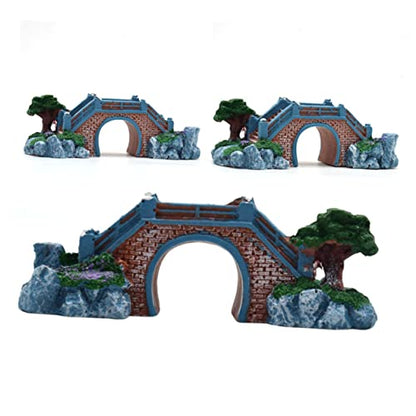 FOMIYES Realistic Resin Bridge for Aquarium Fish Tank Ornament Sturdy Elegant Easy to Clean for Both Freshwater Saltwater