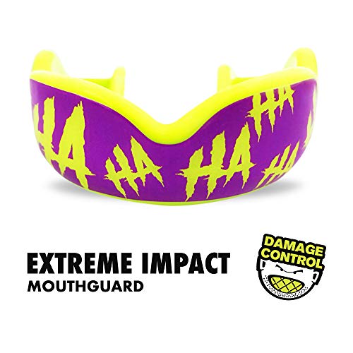 DAMAGE CONTROL Extreme Impact Sports Mouth Guard w/Case – Hahaha - color: Hahaha, size: Adult