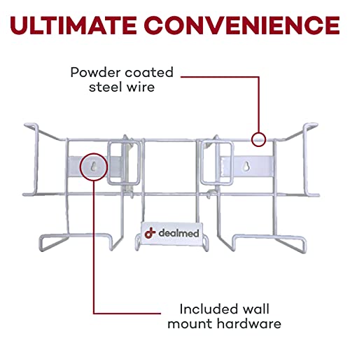 Dealmed Triple Wall Mount Glove Box Holder - Horizontal Steel Dispenser - style: Triple Box Holder - Horizontal