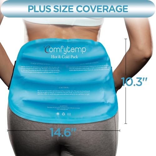 Comfytemp Large Ice Pack for Injuries Reusable Gel Back Pack Pain Relief - color: Blue-large Body Ice Pack-1 Gel Pack