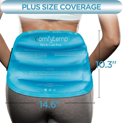 Comfytemp Large Ice Pack for Injuries Reusable Gel Back Pack Pain Relief - color: Blue-large Body Ice Pack-1 Gel Pack