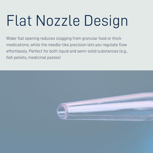 Aquarium Feeder Pipette with Dual Scale & Safe Rubber Tip, Multi-Function Fish Tank Siphon for Cleaning, Feeding and Water Changing - 11.42 Inch - size: 11.42 inch