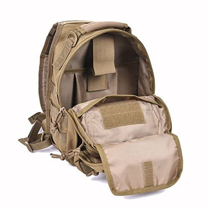 REEBOW GEAR Tactical Sling Bag Single Shoulder Every Day Carry Backpack - color: Style 01 Tan