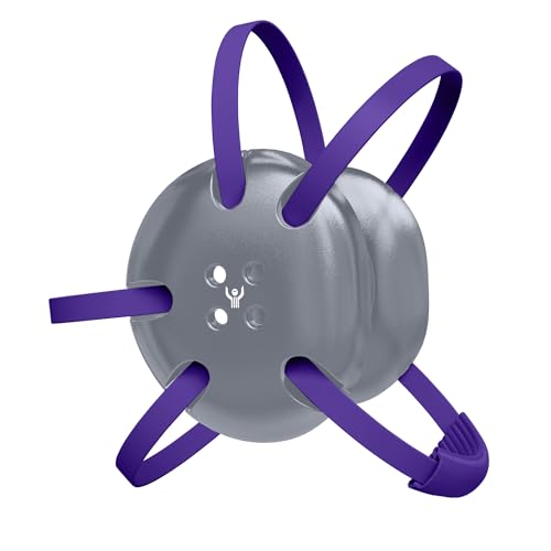 | Wrestling Classic Headgear | Earguard Adult Grappling Head Gear | Adjustable Ear Guards Purple Straps - style: Silver w/ Purple Straps