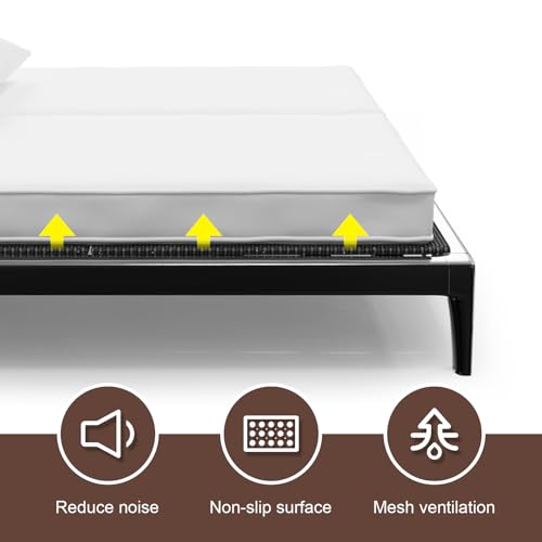 Light and Thin Bunkie Board, Folding Spring Box,Queen Size 57.5x80'', Large Double Bed 10MM, Bed Support Flat Noodles,Light and Thin, Breathable, Noise Minimizing - size: Queen 57.5x80''