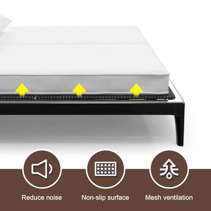 Light and Thin Bunkie Board, Folding Spring Box,Queen Size 57.5x80'', Large Double Bed 10MM, Bed Support Flat Noodles,Light and Thin, Breathable, Noise Minimizing - size: Queen 57.5x80''