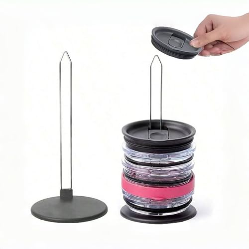Vertical Cup Lid Organizer No Drill Kitchen Lid Storage Rack - 7.7" L x 3.5" W