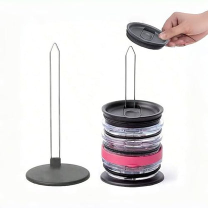 Vertical Cup Lid Organizer No Drill Kitchen Lid Storage Rack - 7.7" L x 3.5" W