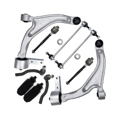 POWERGEAR Control Arm Suspension Kit Stabilizer Bars Tie Rods Dust Covers Replacement for Honda Pilot 2009-2015