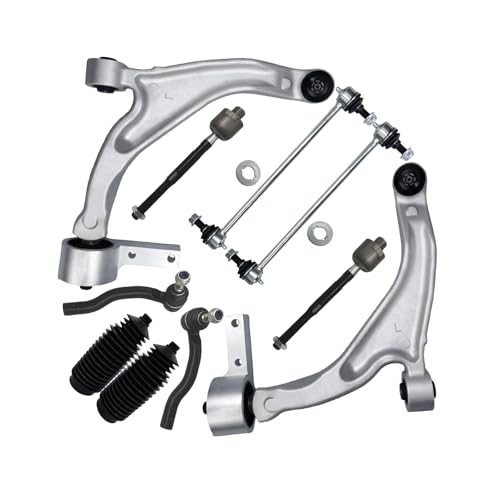 POWERGEAR Control Arm Suspension Kit Stabilizer Bars Tie Rods Dust Covers Replacement for Honda Pilot 2009-2015