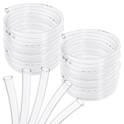 Clear Vinyl Tubing Clear Hose PVC Tubing Plastic Tube for Aquarium Hose Air Hose Irrigation (3/8" ID x 1/2” OD x 25 Feet) - size: 3/8" ID x 1/2” OD x 25 Feet