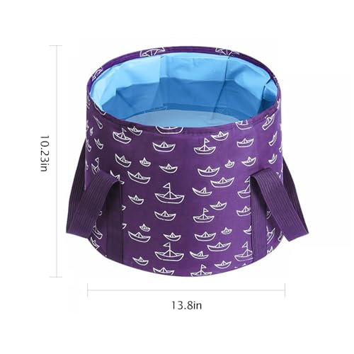 Collapsible Bucket for Soaking Feet, Purple Portable Travel Foot Bath Tub, Foot Soaking Bath Basin Portable, Foot Spa Soaking Feet Home Pedicure Basin Outdoor Camping