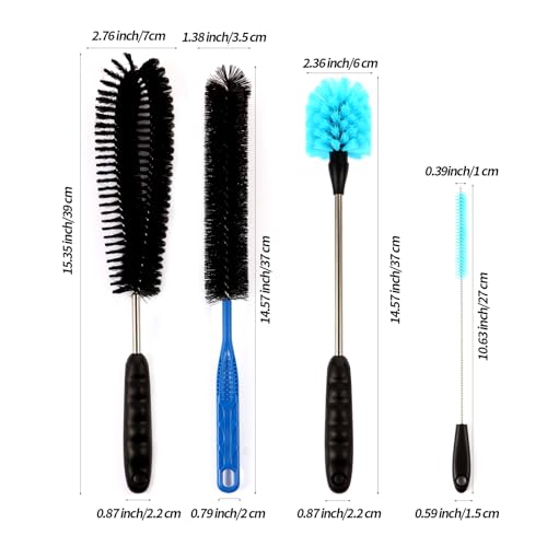 Fish Tank Cleaning Tools, Aquarium Gravel Brush, Scrubber & Glass Cleaning Kit | Professional Aquarium Accessories Set, Glass Scrubber & Brushes for Fish Tank Gravel and Daily Maintenance Cleaning