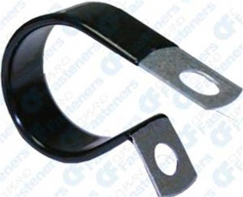 25 Closed Clamps 3/16" I.D. Galvanized Vinyl Coated