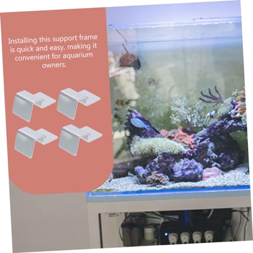 Happyyami 5sets Fish Tank Lid Rack Durable Glass Cover Holders for Aquarium Accessories 4pcs*5