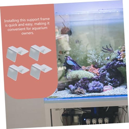 Happyyami 5sets Fish Tank Lid Rack Durable Glass Cover Holders for Aquarium Accessories 4pcs*5