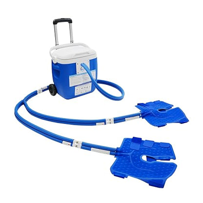 Polar Active Ice 3.0 Cold Therapy Ice Machine System with Programmable Timer, Two Knee and Joint Compression Pads, Lightweight 16 Quart Cooler, Quiet Pump, Strong Cryotherapy Pain Relief Treatment - style: Two Knee/Joint Pads