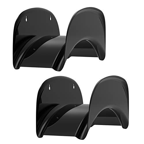 Gardzen 2-Pack Heavy Duty Hose Hanger Wall Mount, Hose Holder, Hook, Rack, Support for Outside, Black