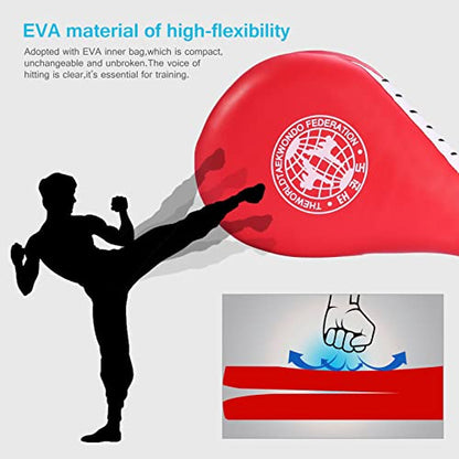 Single Durable Kick Pad Target, Double-Leaf Tae Kwon Do Karate Kickboxing Training
