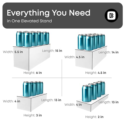 4cs Large Rectangle White Acrylic Buffet Riser Set Sizes (13" to 15") - Buffet Risers for Buffet Table, Display Stand Shelf for Catering Dessert Collectibles Jewelry Figures Show, Stackable Food Risers With Hollow Bottoms