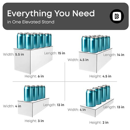 4cs Large Rectangle White Acrylic Buffet Riser Set Sizes (13" to 15") - Buffet Risers for Buffet Table, Display Stand Shelf for Catering Dessert Collectibles Jewelry Figures Show, Stackable Food Risers With Hollow Bottoms