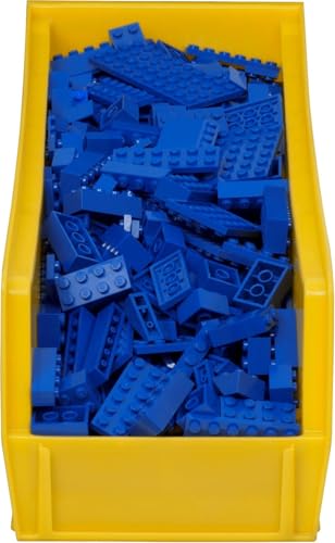 Akro-Mils 30234 AkroBins Plastic Storage Bins, Space-Saving Stackable Bins for Garage, Pantry, Craft Organization, 15" x 5" x 5", Yellow, 12-Pack - color: Yellow
