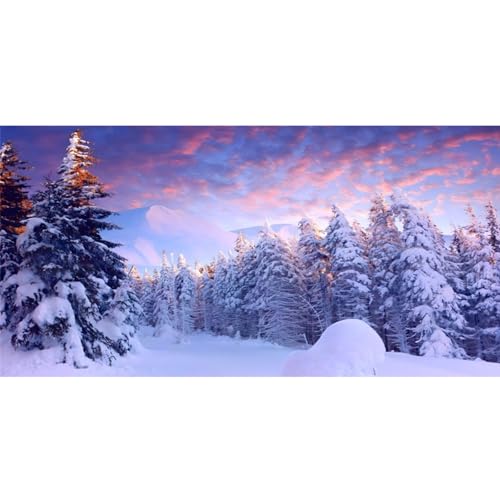 YongFoto Fish Tank Background - 24x12 inch Winter Snow Scene Aquarium Backdrop for Reptile Terrarium & Bearded Dragon Habitat - color: Purple 1, size: 24x12in/60x30cm