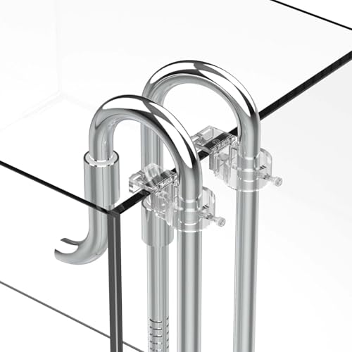 FZONE Detachable Acrylic Bracket – Compact Filter Pipe Holder for Glass & Stainless Steel Aquarium Lily Pipes (S)