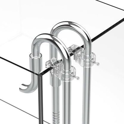 FZONE Detachable Acrylic Bracket – Compact Filter Pipe Holder for Glass & Stainless Steel Aquarium Lily Pipes (S)