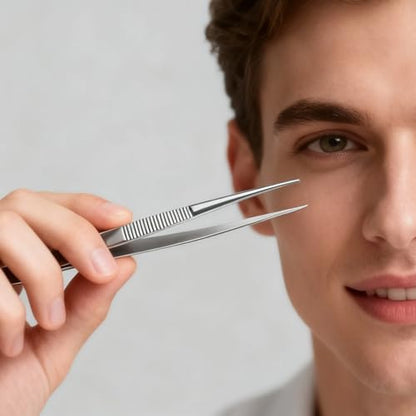 2 Pcs Stainless Steel Tweezers, 11.8 in (30 cm) Extended Length, Round and Curved Tip, 304 Grade, for Repairing, DIY Crafts, Aquascaping, Feeding, Chef's Food Styling, Anti-Corrosion