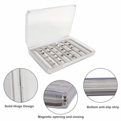 Aventik Large Clear Fly Fishing Box Deep Capacity for Streamers &Saltwater Bass Flies Lightweiht Tackle Storage with Magnetic Closure Easy-Access Fly Organizer (H055MA+Foam A) - style: H055MA
