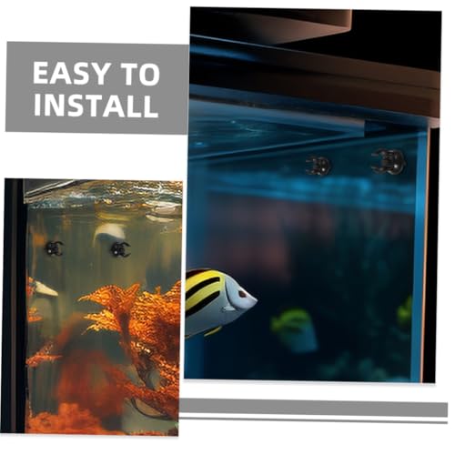 Yardwe 12pcs Aquarium Suction Cups with Clips for Fish Tank Hose Tubes Replacement Holders for Pump and Heater Black Suction Clip Organizers for Air Hose Accessories