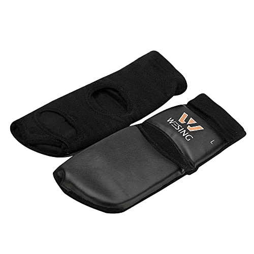 WESING Pro Instep Guard Foot Guard for Martial Arts Muay Thai MMA - color: Black, size: Large