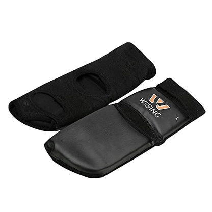 WESING Pro Instep Guard Foot Guard for Martial Arts Muay Thai MMA - color: Black, size: Large