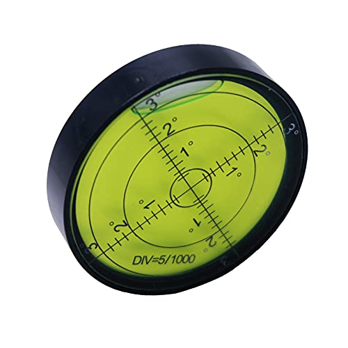 Aluminium High Precision Horizontal Leveler Bubble Level Tool Circle Round 2.4 Inch 60mm (Black,Green) - color: Black