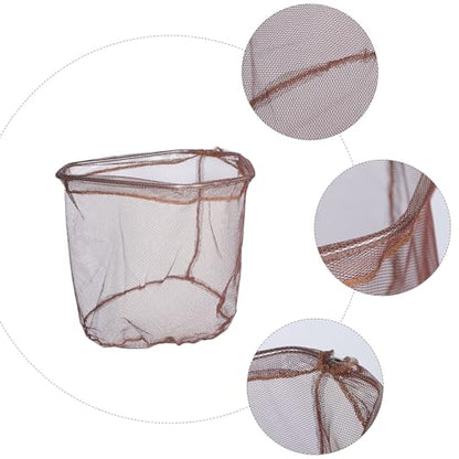 Toddmomy Fishing Landing Net Replacement Nylon Mesh Foldable Stainless Steel Frame 40Cm Triangular Head Portable Tool for Freshwater and Garden Pond Fishing