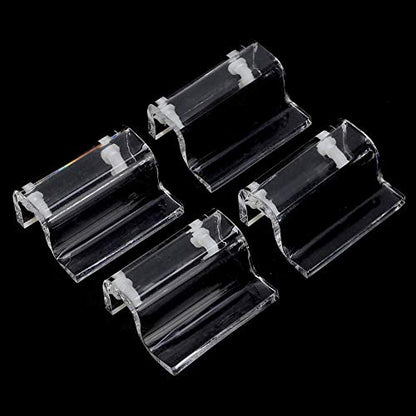VINGVO Aquarium Lid Clips, Patio Table Clips for Glass Top 4Pcs Clear Acrylic Support Holder Rimless Aquarium Lid Clips Fish Glass Cover Clamps Accessory for Aquarium Fish