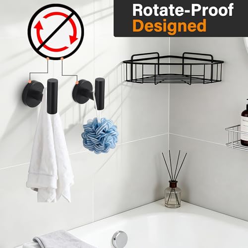 Nolimas Towel Coat Hook Matte Black, SUS304 Stainless Steel Bathroom Clothes Cabinet Closet Sponges Robe Hook Wall Mounted Round Kitchen Heavy Duty Door Hanger 4 Packs - color: 4pcs Matte Black
