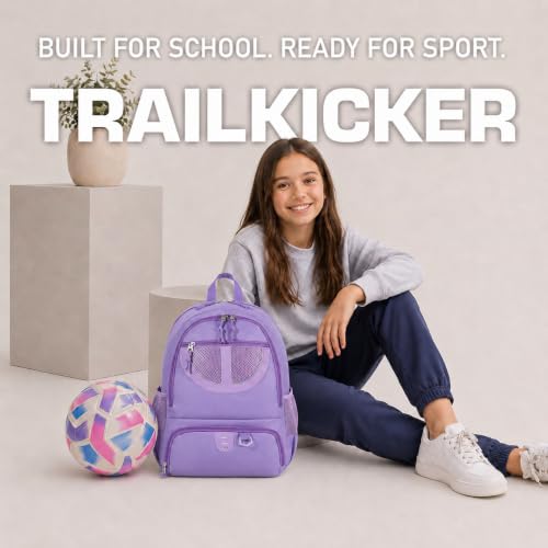 Basketball Bag Backpack for Men Women with Ball & Shoes Compartment 30L Capacity Lightweight Breathable Boys Girls Soccer Ball Bag Backpack Fit Volleyball Football Sports Travel School Gym - color: TK8Purple