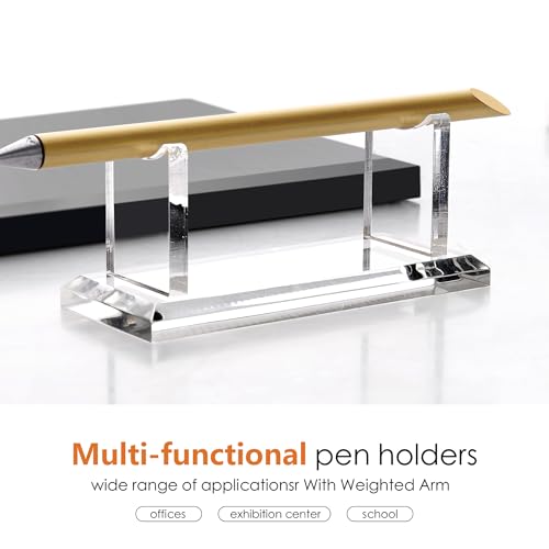 Acrylic Pen Holder Display Stand, Shop Fountain Pencil Makeup Brush Rack, Ballpoint Pen Showholder, Paintbrush Drying Rack Organizer Desk for Home School Office Or Store Use - style: 1 Tier