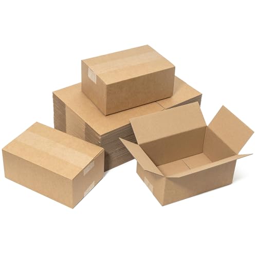 9x6x4" Shipping Boxes 50 Pack - Small Corrugated Cardboard Mailing Box Packaging for Small Business - Brown Mailer Packing Supplies - size: 9x6x4 inches (50 Pack)