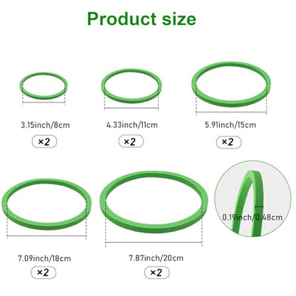 10Pcs Aquarium Floating Plant Rings and Fish Feeding Rings,Aquarium Floating Plant Corral,Floating Plant Rings Keep Your Plants in Place,Can Be Used to Framed and Frameless Aquariums (Green)