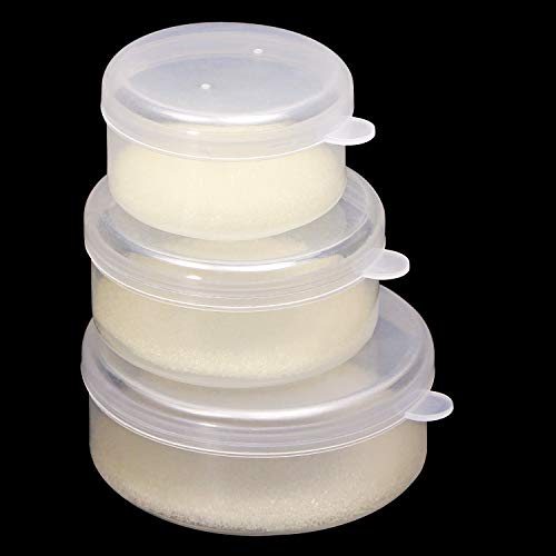 ONLYKXY 1.6 inch, 2 inch, 2.5 inch, Transparent Plastic Fishing Bait Box, Round Boxes, Fishing Lures Storage, Fishing Live Baits Container, Small Storage Case
