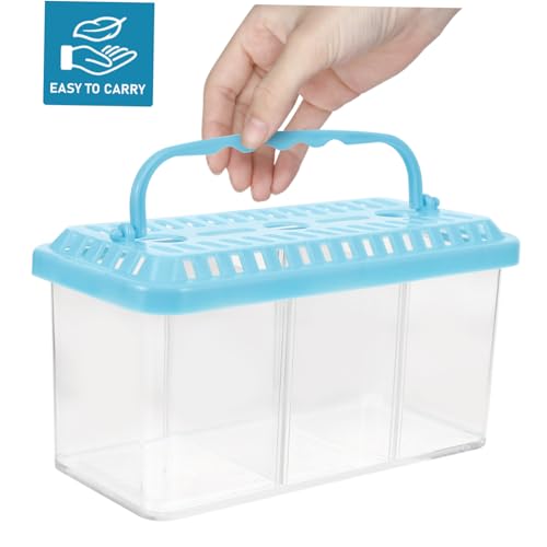 BESPORTBLE Fish Breeding Tank with Compartments Transparent Isolation Box for Tropical Fish Shrimp Detachable for Easy Use Safe Aquarium Breeder Box