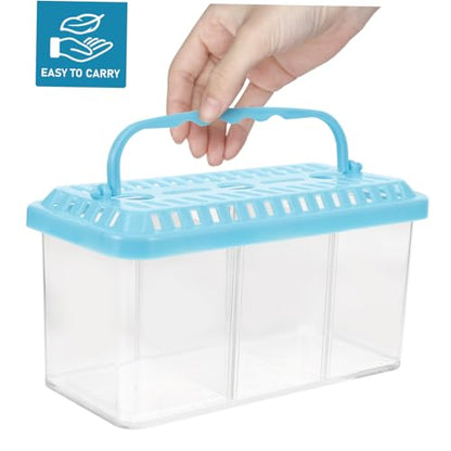 BESPORTBLE Fish Breeding Tank with Compartments Transparent Isolation Box for Tropical Fish Shrimp Detachable for Easy Use Safe Aquarium Breeder Box