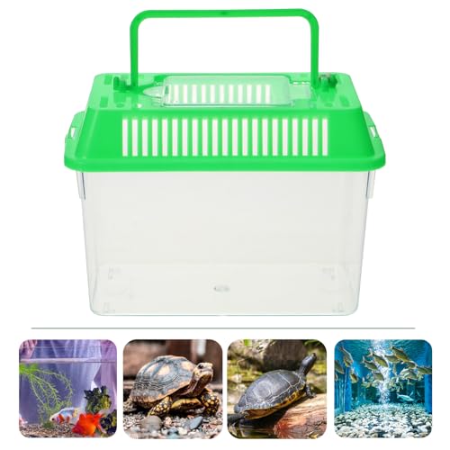 balacoo 2pcs Mini Fish Tank Reptile Carrier Betta Fish Bowl Small Betta Fish Tank Car Aquarium Small Fish Bowl Mini Fish Bowls Goldfish Tank Gold Fish Tank Kit Stroller Travel Portable