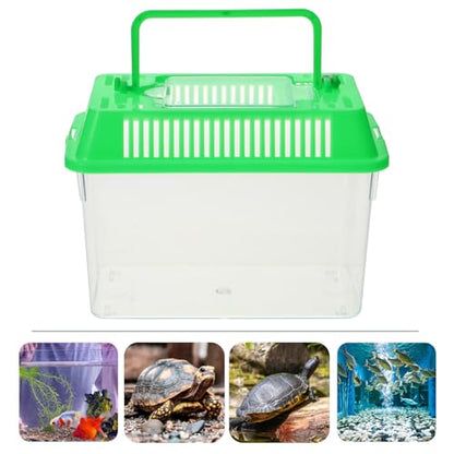 balacoo 2pcs Mini Fish Tank Reptile Carrier Betta Fish Bowl Small Betta Fish Tank Car Aquarium Small Fish Bowl Mini Fish Bowls Goldfish Tank Gold Fish Tank Kit Stroller Travel Portable