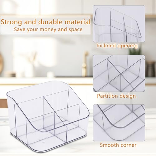 Drink Packet Organizer, Powdered Drink Mix,Powder Packet,Acrylic Water Flavor Packet Organization Container with Removable Dividers for Storage Bins for Kitchen Cabinet, Pantry,Office - size: Large