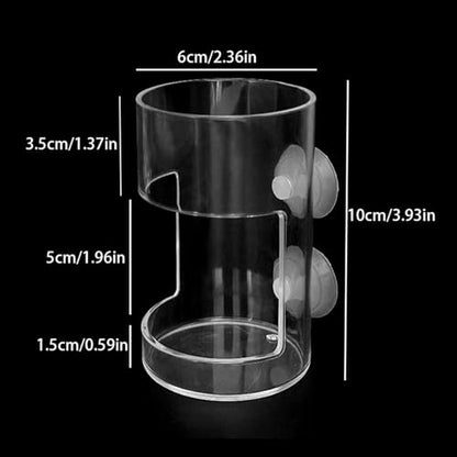 Fish Feeder Acrylic Dish Tray Fish Tank Prevent Water Turbulence Assembled Shrimp Feeder Worm Feeder Cherry Shrimp, Cylinder - color: Cylinder